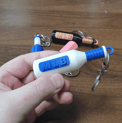 baseball bat key ring tools keychain sport 3d print model - Mito3D