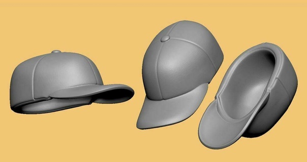 beyzbol şapka temel Sanat top kapağı taramalar_ replikaları 3d print model - Mito3D