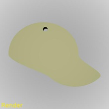 cappello da baseball silhouette chiave a catena gioielli keychain gadget facile veloce sport 3d print model - Mito3D