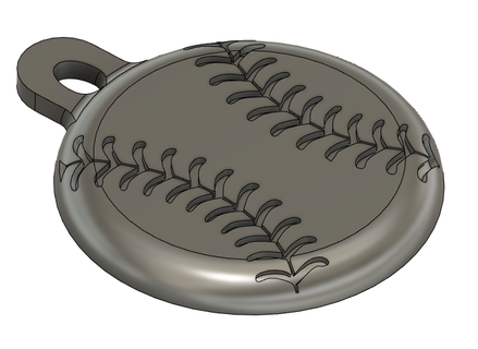 baseball keychain baseball base ball key chain keychain  3d print model - Mito3D