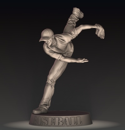 beyzbol oyuncu oyun koleksiyon 3dprinting spor dalları heykel atlet hatıra hobi sanat tasarım ev dekoru heykelcik baskı model yeniden yaratma hediye özel 3d print model - Mito3D