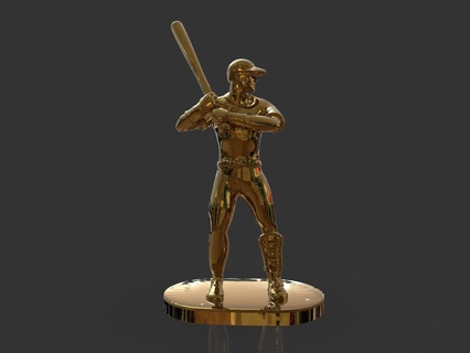 baseball trofeo scultura premio zbrush scolpire 3dprint figurina miniatura sport giocatore Uniti d'America mlb 3d print model - Mito3D