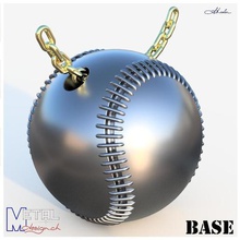 de baseball bijoux pendentif la base 3d print model - Mito3D