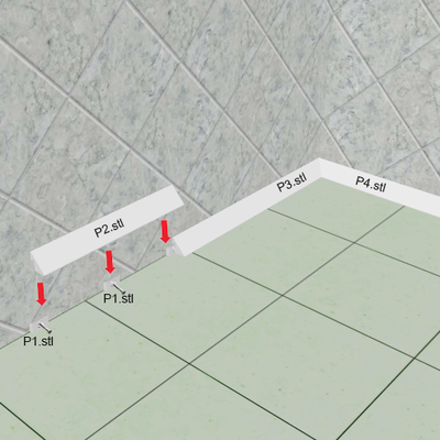 battiscopa casa confine trim parete 3d print model - Mito3D