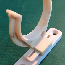 baseboard mounting bracket tube feet home 3d print model - Mito3D