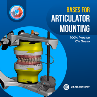 bases articulador montaje + regalos dientes mezclador malla 3d print model - Mito3D
