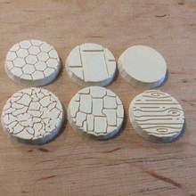 las bases de la colección texturas juego juguete yuliafomicheva madera piedra el rock modelo 3dprinting 3dprinter 3dprintable 3dmodel 32mm 3d print model - Mito3D
