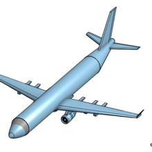 básico avião comercial 3d print model - Mito3D