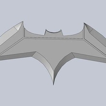 basic batman batarang art 3d-printing replica comic superhero weapon 3d print model - Mito3D