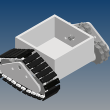 basic beginner's bot bare bone's gadget robot tracks tank mower remote control stem off-road rhino horus heresy 3d print model - Mito3D