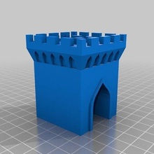 basic castle architecture customized buildings structures 3d print model - Mito3D