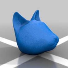 basic cat head 3d print model - Mito3D