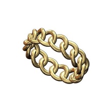 basic chain link band sizes 5to9 3d print model jewelry printable ring cuban wire 3d print model - Mito3D