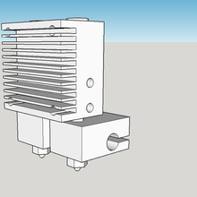básico quimera + ar resfriado modelo ferramenta e3d Hotend v6 3d impressora extrusoras 3d print model - Mito3D