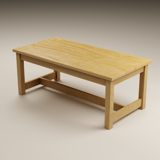 basic coffee table furniture poly 3d print model - Mito3D