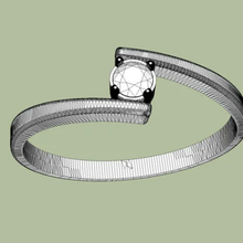 basic diamond ring 3d print model - Mito3D