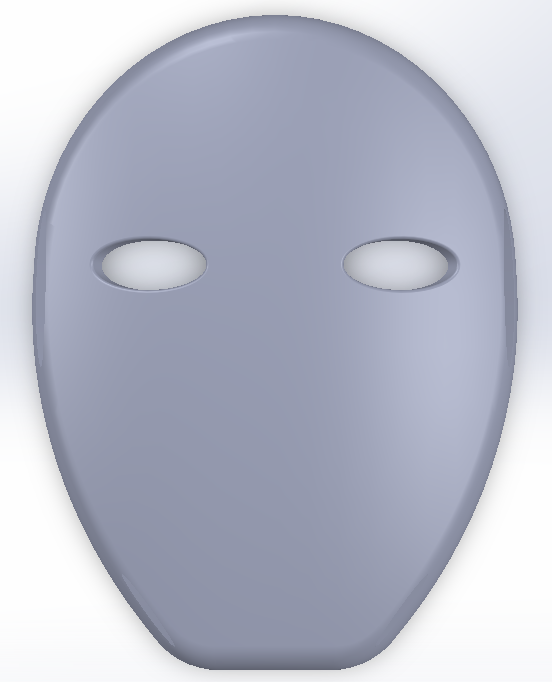 basic full face mask simple 3D print model - Mito3D