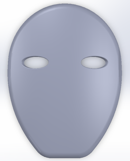 basic full face mask mask simple basic  3d print model - Mito3D