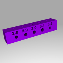di base foro per blocco prova strumento Stampa 3d prove stretto thread test 3d print model - Mito3D