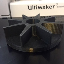 basic impeller 01 fluoropolymer gadget kynar nile polymers pvdf tool parts 3d print model - Mito3D