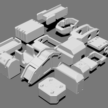 temel kit-bash vol2 çeşitli kitbash kit bash 3d model zbrush parçalar birim 3d print model - Mito3D