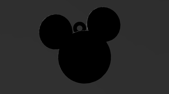 temel Mickey anahtarlık takı fare Disney anahtar yüzük 3d print model - Mito3D