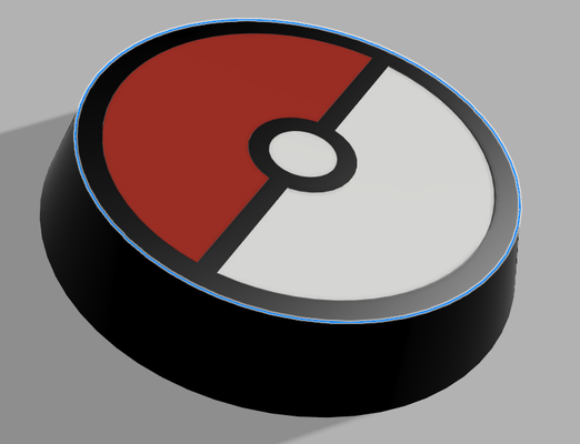 basic pokeball base pokémon 3d print model - Mito3D