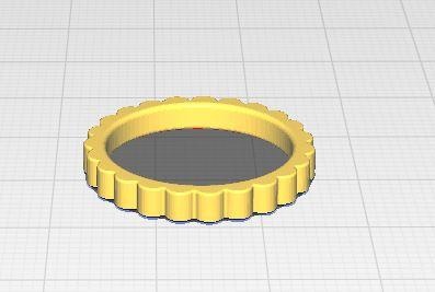 básico anillo rodar diseño 18mm joyería joya oro Rico caroiv 3d print model - Mito3D