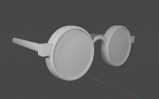 basic round filled glasses goggles see sun fashion props 3d print model - Mito3D