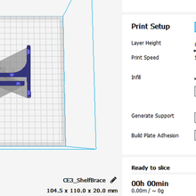 basic shelf brace bracket ledge decor simple openscad 3d print model - Mito3D