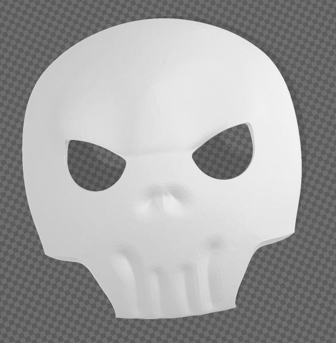 basic skull mask 3D print model - Mito3D