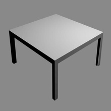 basic table architecture home easy simple 3d print model - Mito3D