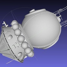 temel Vostok 1 3ka Uzay kapsül yazdırılabilir model 3d printing kopya araç uzay aracı minyatür gemisi space capsule Tarih roket gagarin 3d print model - Mito3D