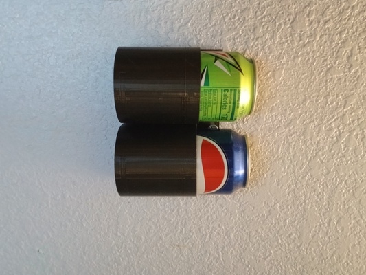 basic wall mount can holder home soda 3d print model - Mito3D