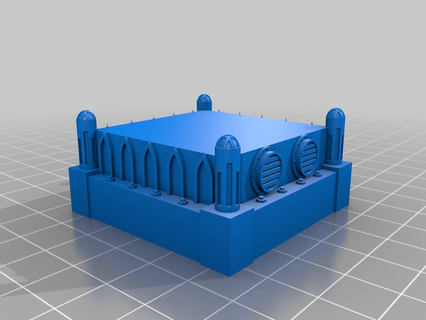 basilicanum compatible base - wh40k 40k warhammer scenery sector imperialis tabletop warhammer40k 40000 buildings structures 3d print model - Mito3D