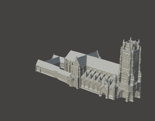 basilique langue église belgique 3d scanné 3d print model - Mito3D