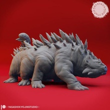 basilisco mesa miniatura juego aos bestia criatura dnd azar monstruo pionero ttrpg juguete 3d print model - Mito3D