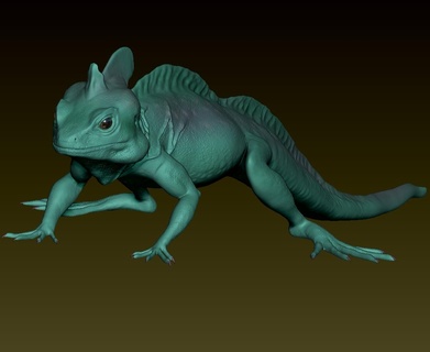 basilisco lagartija trozo reptil impresión sitio 3d print model - Mito3D