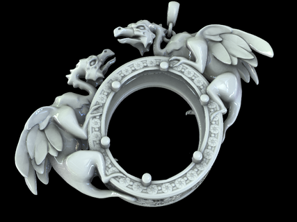 basilisk pendant creature animals dragon snake 3d print model - Mito3D