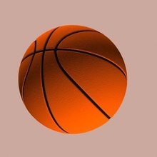 bola de basket a arte stl basquete 3d print model - Mito3D