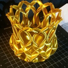basket gold home decor 3d print model - Mito3D