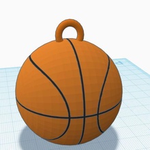 basket key ring game basketball fashion keychain gift small sport 3d print model - Mito3D