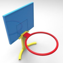 cesta de papeleiras a casa basquete dunk lixo papel bin 3d print model - Mito3D