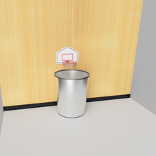 cesta basura artilugio divertido baloncesto pelota compartimiento juego colores deporte habitación oficina cocina niños 3d print model - Mito3D