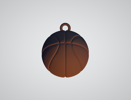 basketball nba drawing pendant keychain logo child art decoration 3d print model - Mito3D