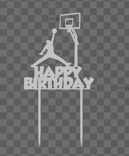 basketball cake topper birthday sport 3d print model - Mito3D