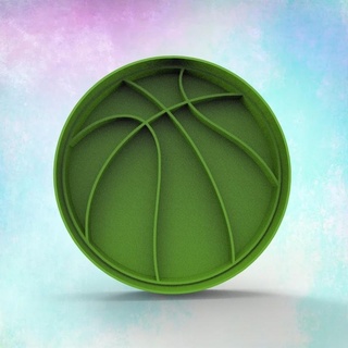 basketball cookie cutter cutting cookies 3d print model - Mito3D