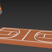 basketball-court Spiel Dekoration ornament Wettbewerb sport ball basketball Spiele - Spielzeug 3d print model - Mito3D