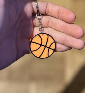 pallacanestro portachiavi cestino palla sport 3d print model - Mito3D