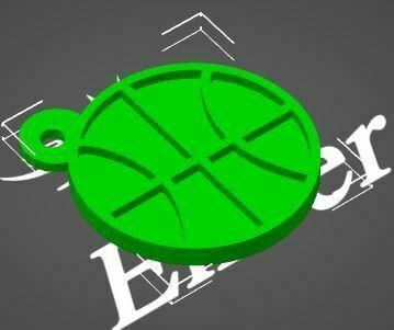 Basketball Schlüsselbund Emoji 3d print model - Mito3D